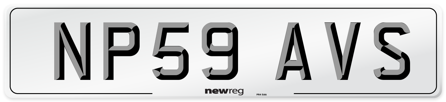 NP59 AVS Number Plate from New Reg
